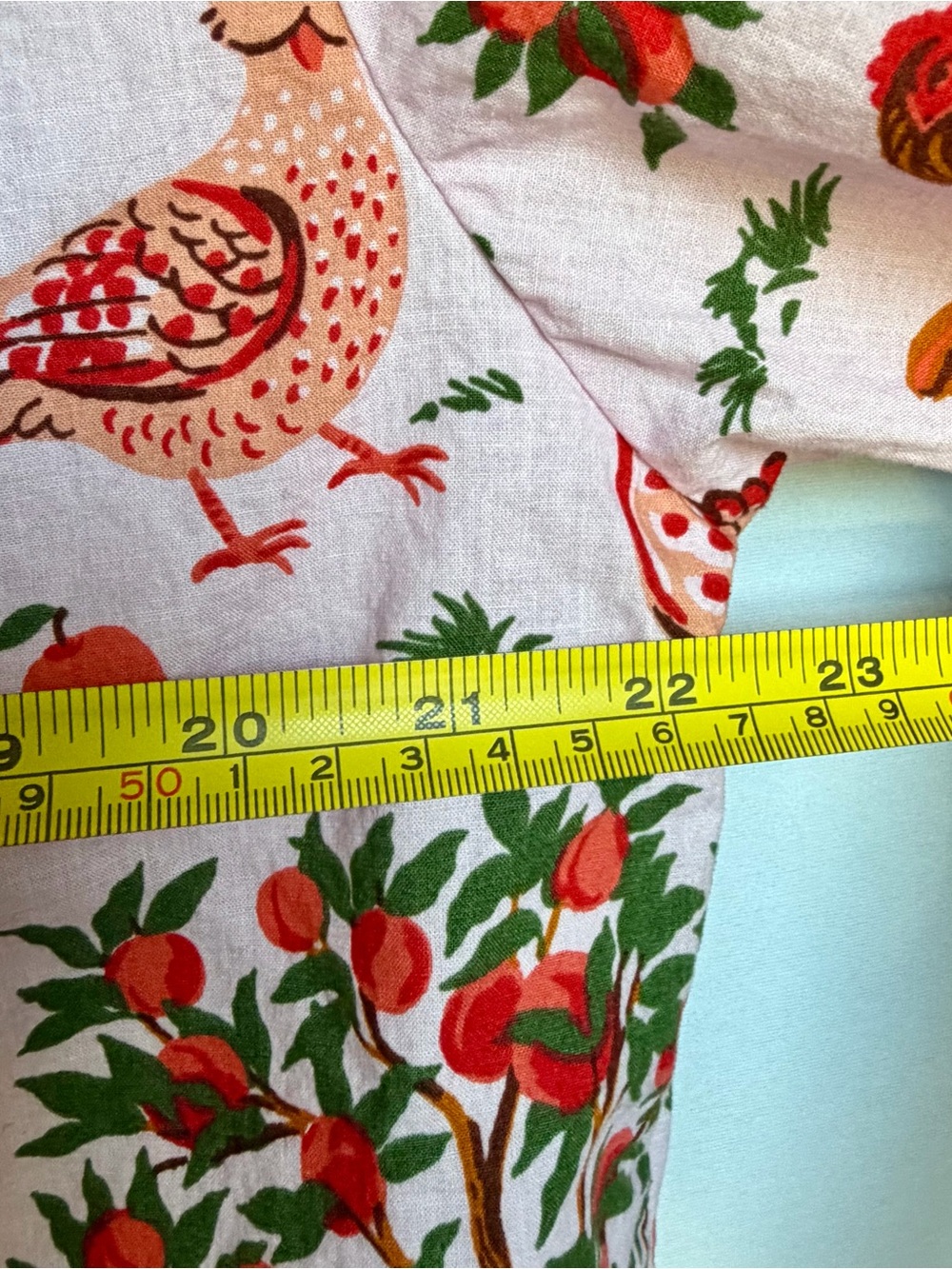 Printfresh Hen House Chicken Orchard Pajama Top Sz M Pink Organic Cotton Cottage - Picture 5 of 16